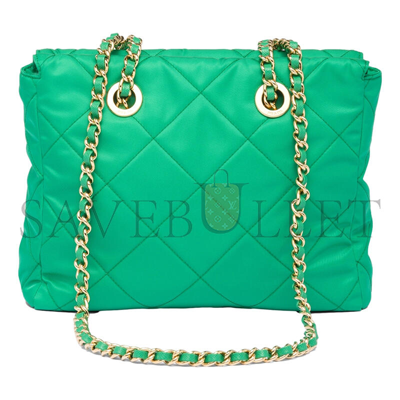 PRADA RE-EDITION MAIZE YELLOW 1995 CHAÎNE RE-NYLON TOTE BAG 1BG468 (25*23*8cm) 